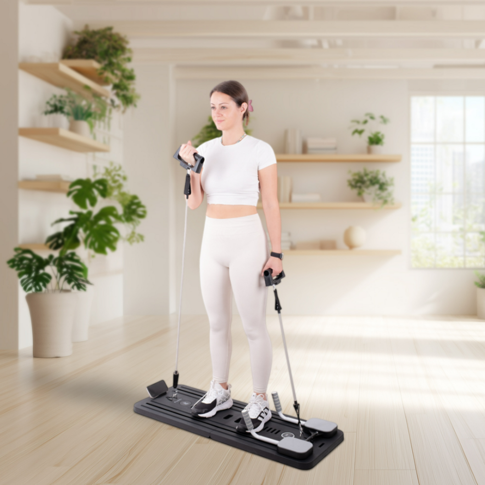 WIELOFUNKCYJNA DESKA DO ĆWICZEŃ Z LICZNIKIEM - CZARNA - obrazek 6